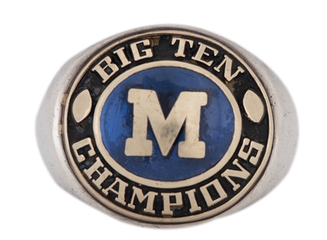 1982 Michigan Wolverines "Big Ten Champions" 10K Pendant-Mounted Ring (Agase Family LOA)